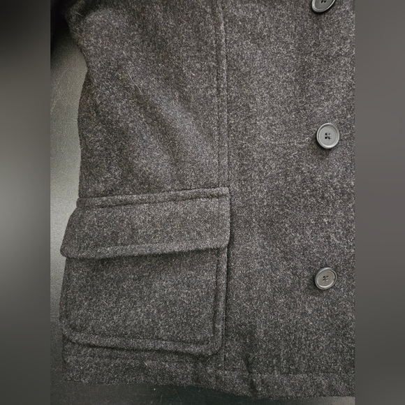 NWOT - Old Navy Wool Felt Blend Dark Grey Pea Coat - Size XXL - Picture 9 of 10